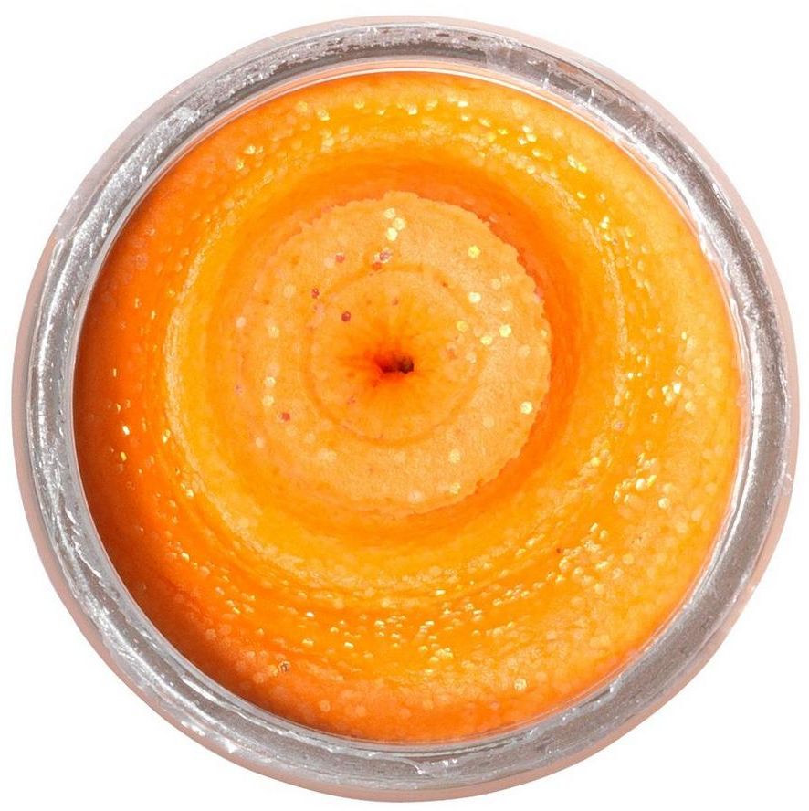 Pasta BERKLEY PowerBait Natural Glitter Trout Dough, Cheese, Orange Glitter, 50g