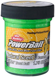 Pasta BERKLEY PowerBait Trout Dough Fruits Floating, Banana Spring Green, 50g