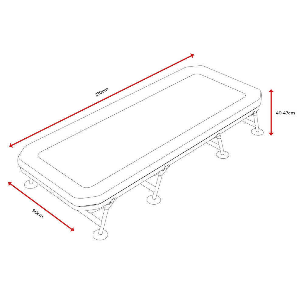 Pat Avid Carp Revolve X Bed 8 picioare 210x90x40cm