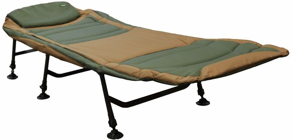 Pat Zfish Bedchair Siesta X6, Green-Brown, 205x85cm