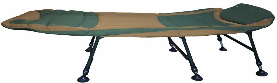 Pat Zfish Bedchair Siesta X6, Green-Brown, 205x85cm