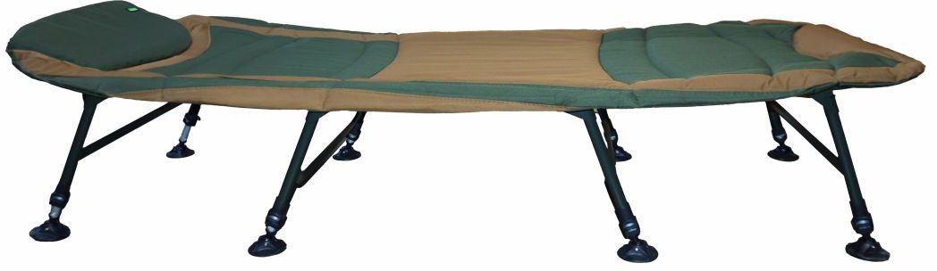 Pat Zfish Bedchair Siesta X8, Green-Brown, 205x85cm