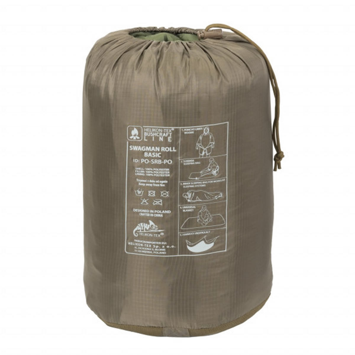 Patura Multifunctionala Helikon Tex Swagman Roll Basic Olive Green, 205x140cm