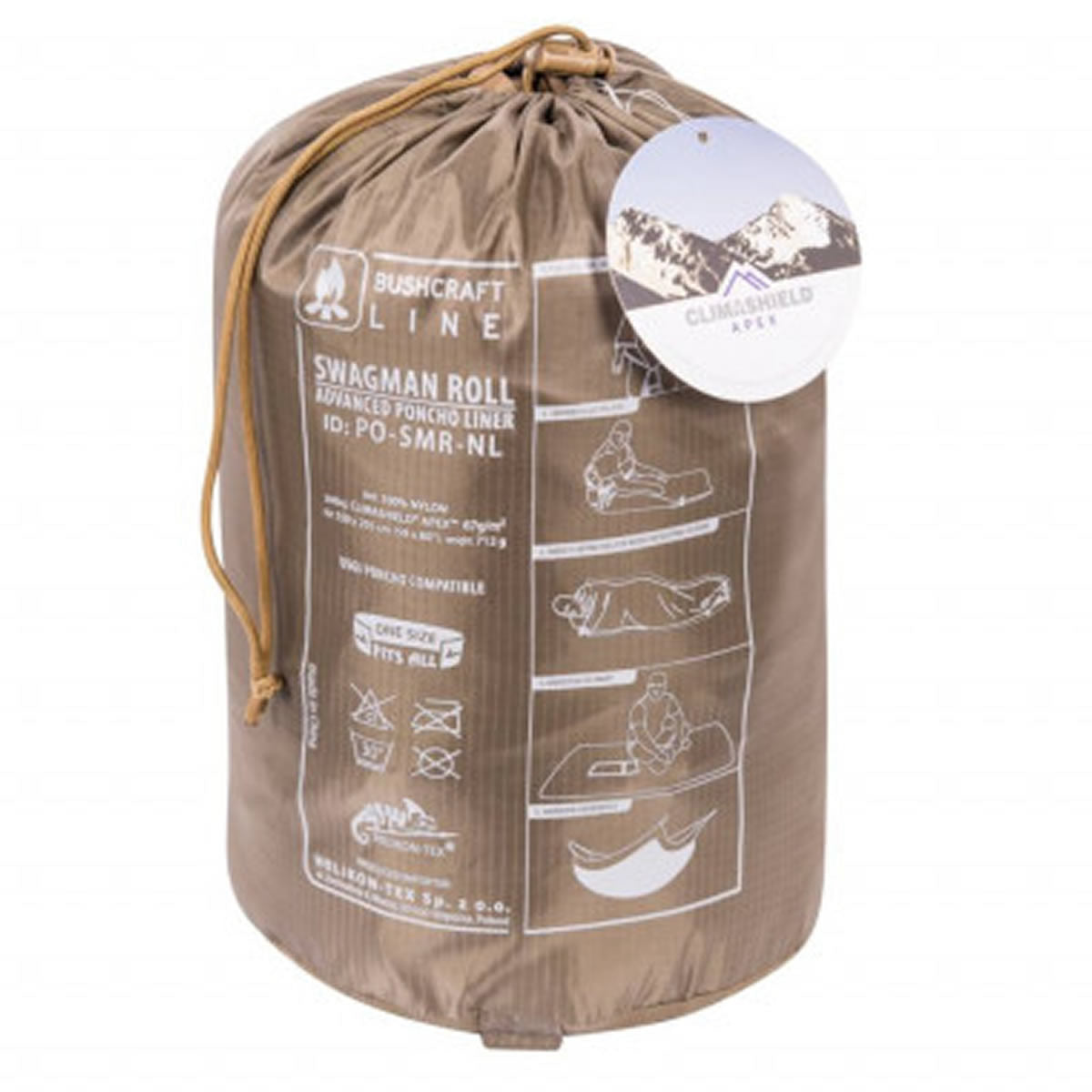 Patura Multifunctionala Helikon Tex Swagman Roll Poncho Taiga Green, 145x200cm