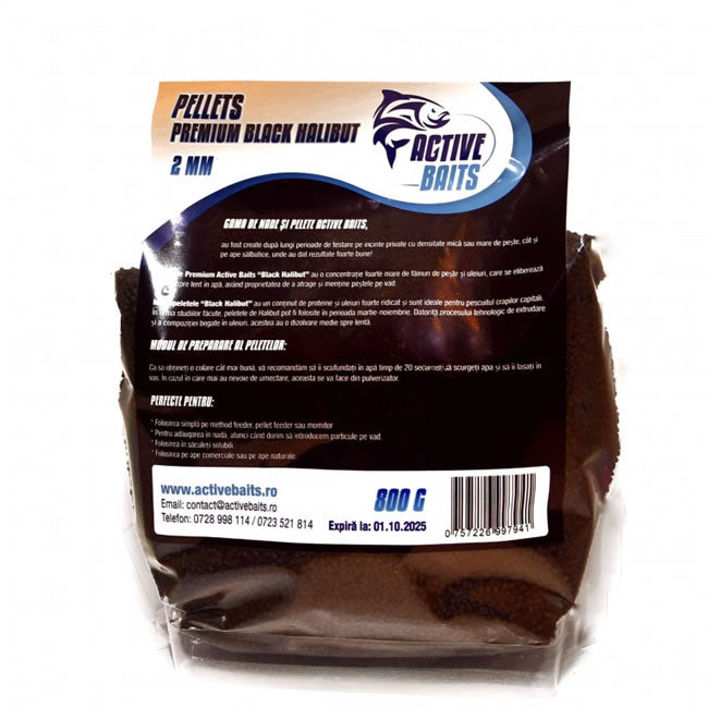 Pelete Active Baits “Premium Black Halibut” 2mm 800g