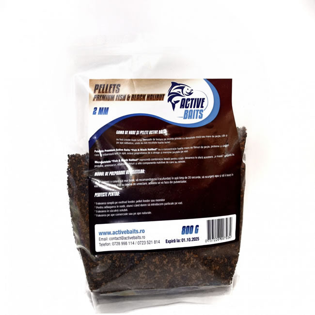 Pelete Active Baits "Premium Fish &amp; Black Halibut" 2mm 800g