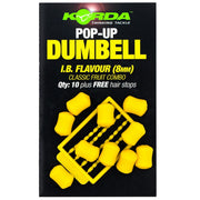 Pelete Artificiale KORDA Pop Up Dumbell, IB, Yellow, 8mm, 10buc/pac