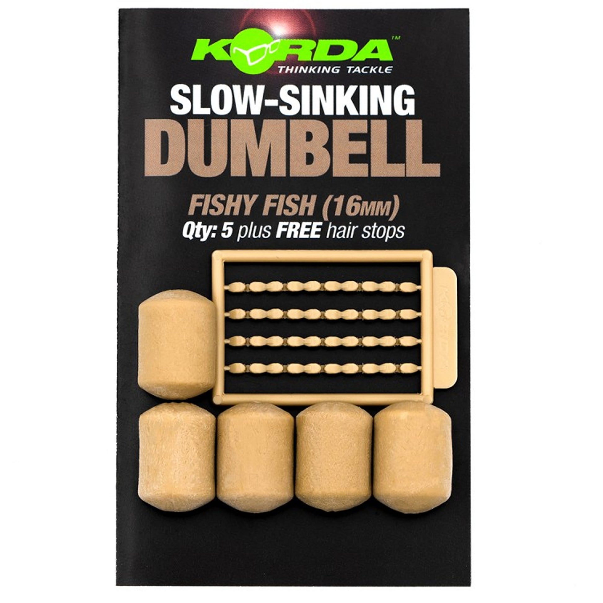 Pelete Artificiale KORDA Slow Sinking Dumbell, IB, Yellow, 8mm, 10buc/pac