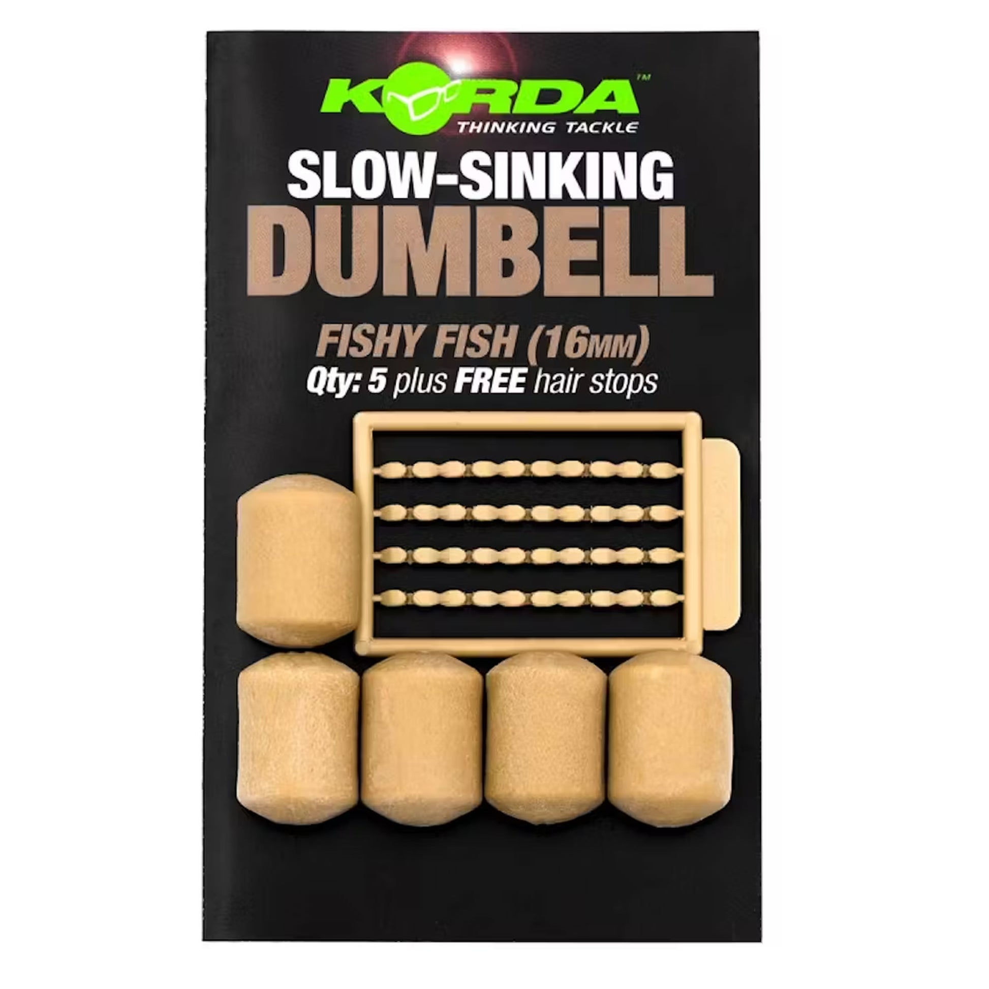 Pelete Artificiale KORDA Slow Sinking Dumbell, IB, Yellow, 8mm, 10buc/pac
