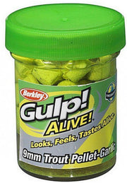 Pelete Berkley Gulp Alive Trout Pellets, Chartreuse, Usturoi, 9mm 