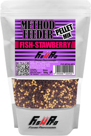 Pelete FISH PRO Method Feeder 2mm, Fish-Strawberry, 500g