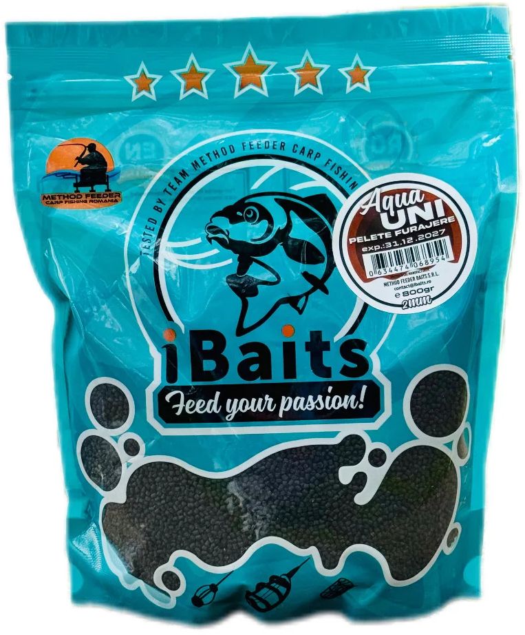 Pelete IBAITS Aqua Uni Pelete Furajate, 2-2.5mm, 800g