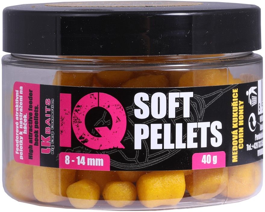 Pelete Moi LK BAITS IQ Method Feeder Soft Pellets, Porumb Dulce, 8-14mm, 40g
