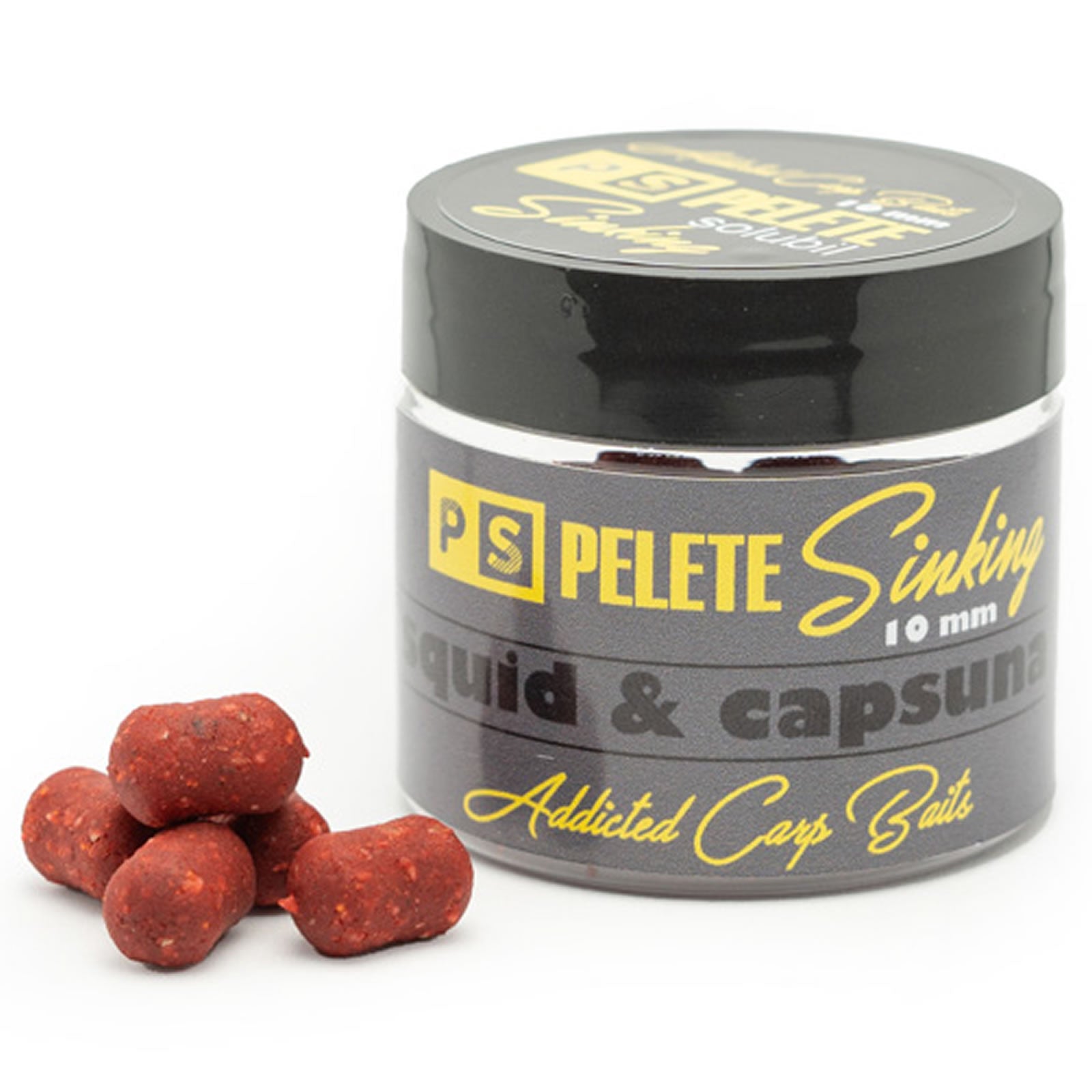Pelete Solubile Addicted Carp Baits Sinking Dumbell, Squid &amp; Capsuna, 10mm 