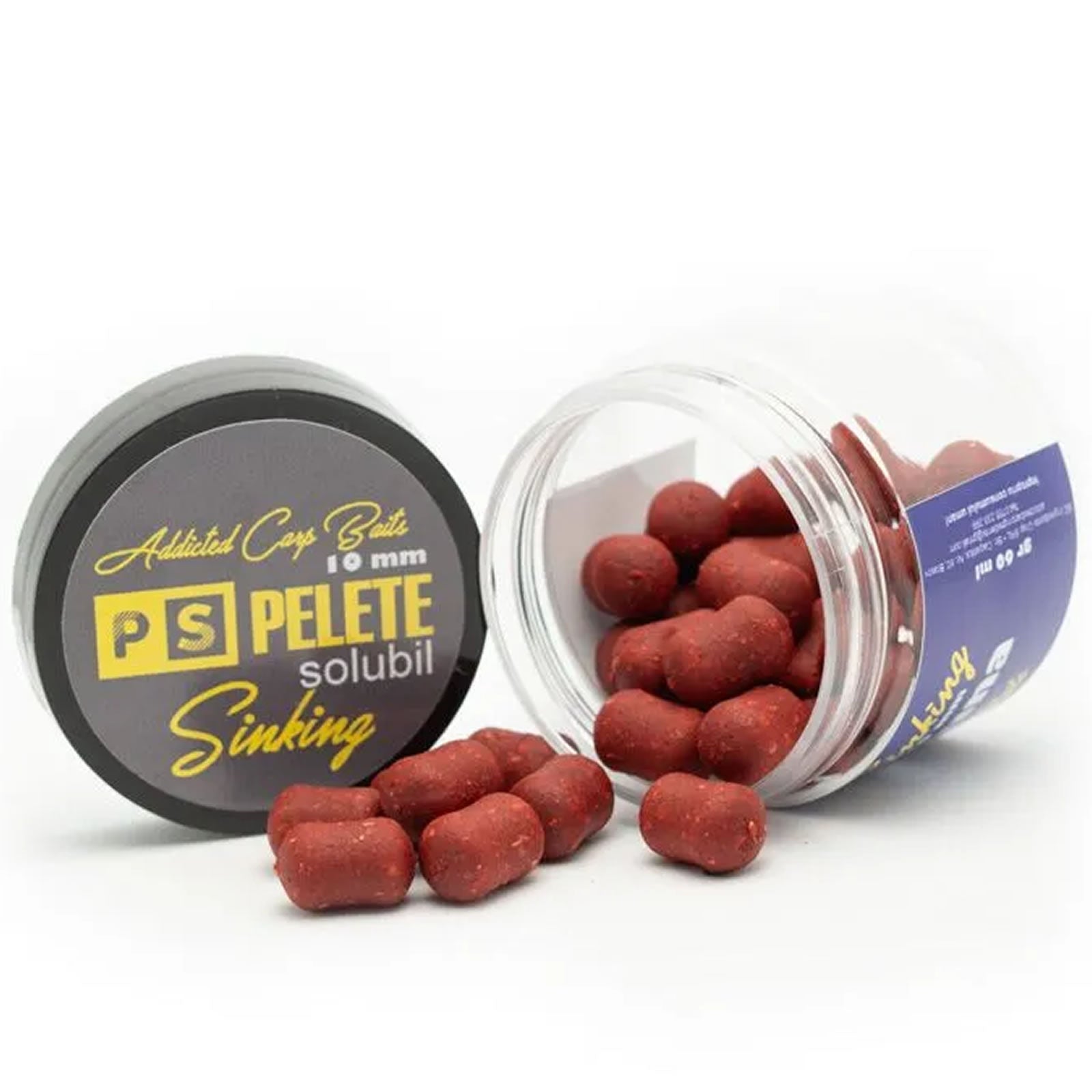 Pelete Solubile Addicted Carp Baits Sinking Dumbell, Squid &amp; Pruna, 10 mm 