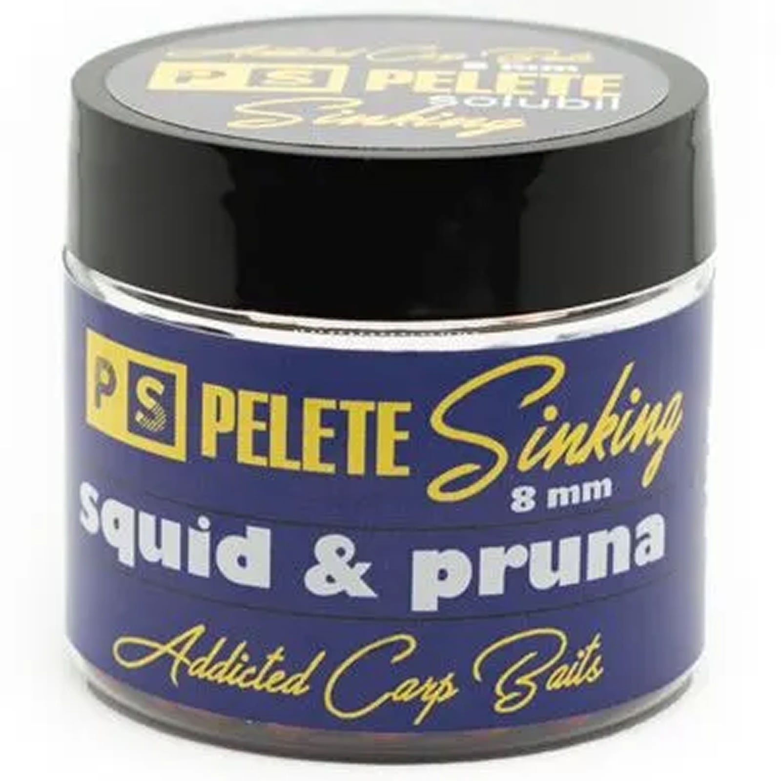 Pelete Solubile Addicted Carp Baits Sinking Dumbell, Squid &amp; Pruna, 8mm 