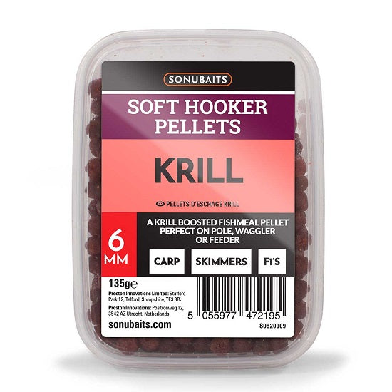 Pelete Sonubaits Soft Hooker Pellets Krill