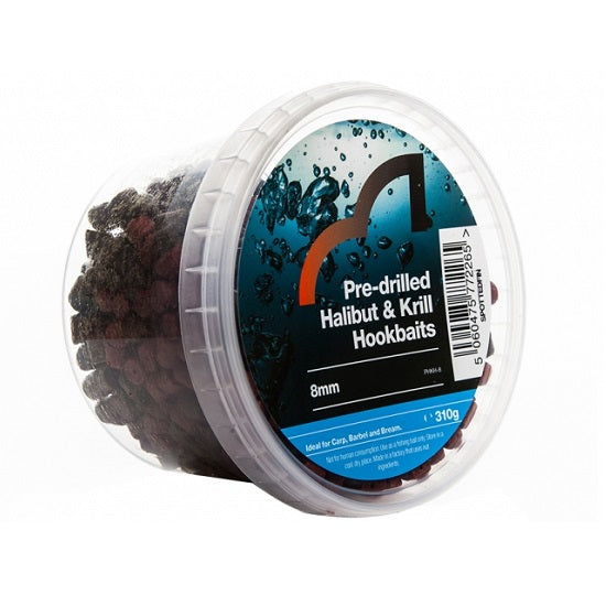 Pelete Spotted Fin Pre-Drilled Halibut and Krill Hookers 8mm  - 325g