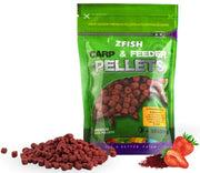 Pelete Zfish Carp &amp; Feeder Hook Pellets, Flavour Strawberry Robin Red, 8mm, 200g