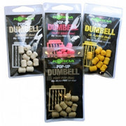 Pelete artificial Korda Pop-Up Dumbell 8mm Banofee Alb 10buc/plic