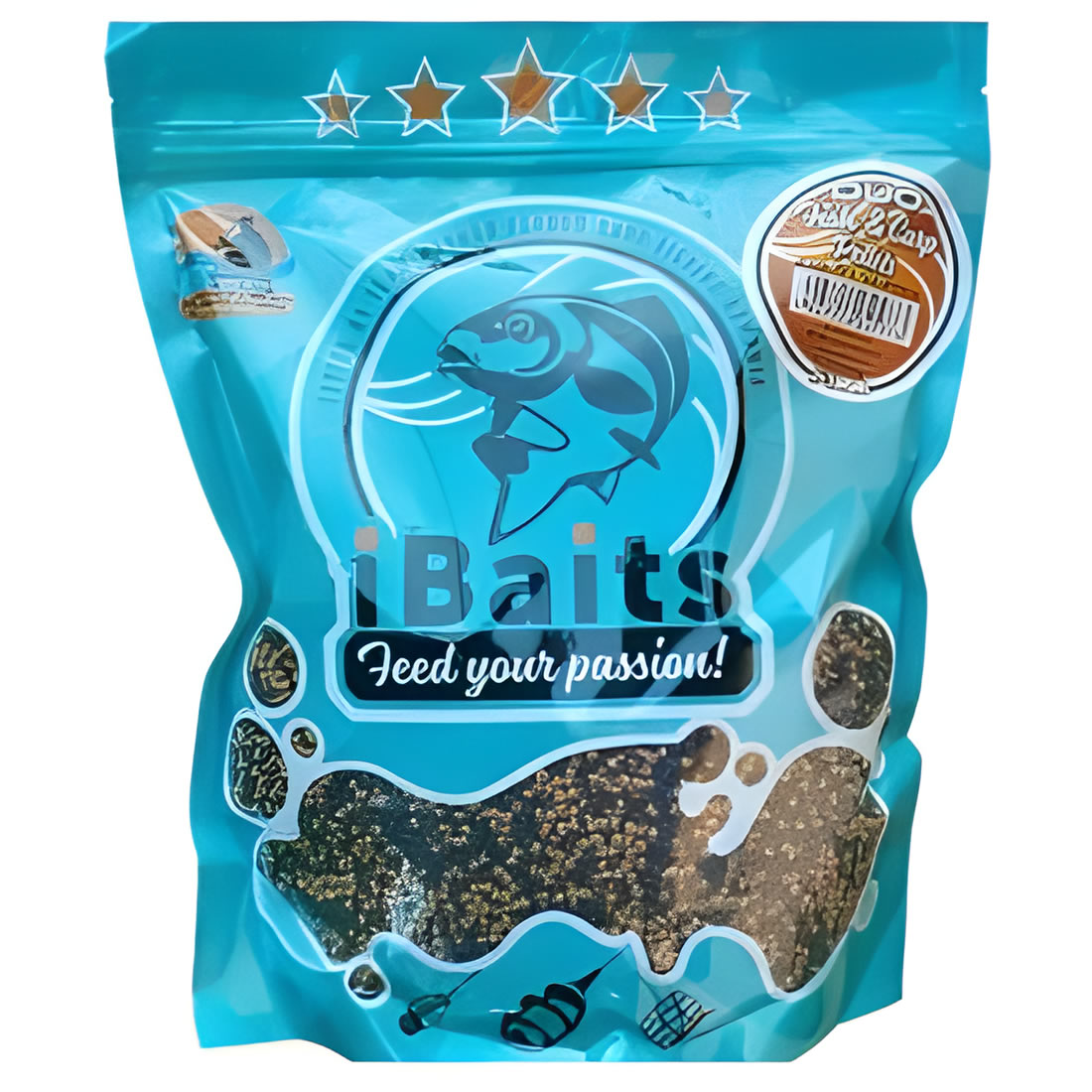 Pelete iBaits DUO Fish Carp, 2-3mm, 800g