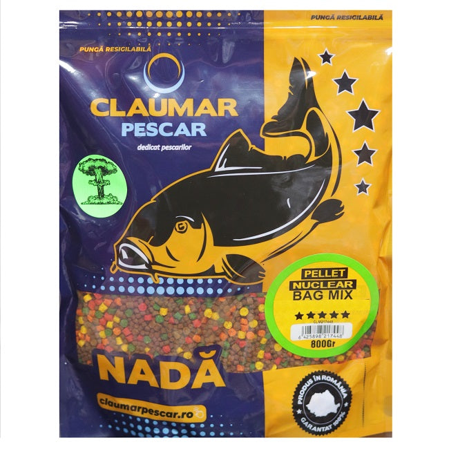 Pellet Claumar Nuclear Bag Mix Libelula &amp; Viermusi 800GR