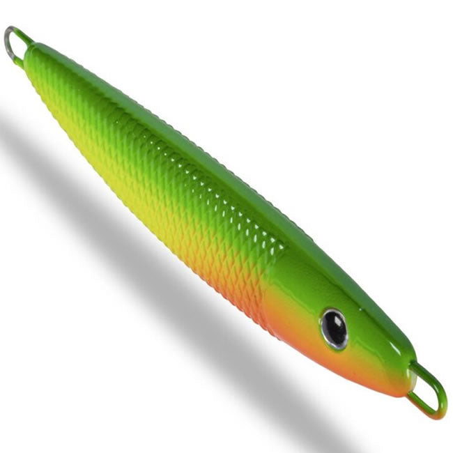 Pilker Rhino Slo Slide, Green/Yellow/Orange, 55g