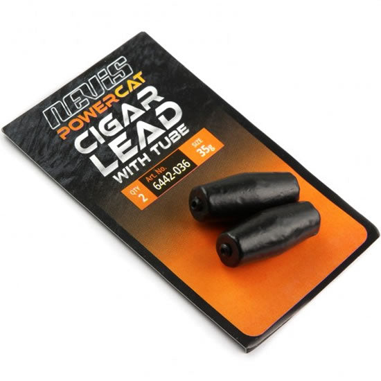 Plumbi Inline NEVIS Powercat Cigar Lead with Tube for Catfish Rigs 2buc/pac