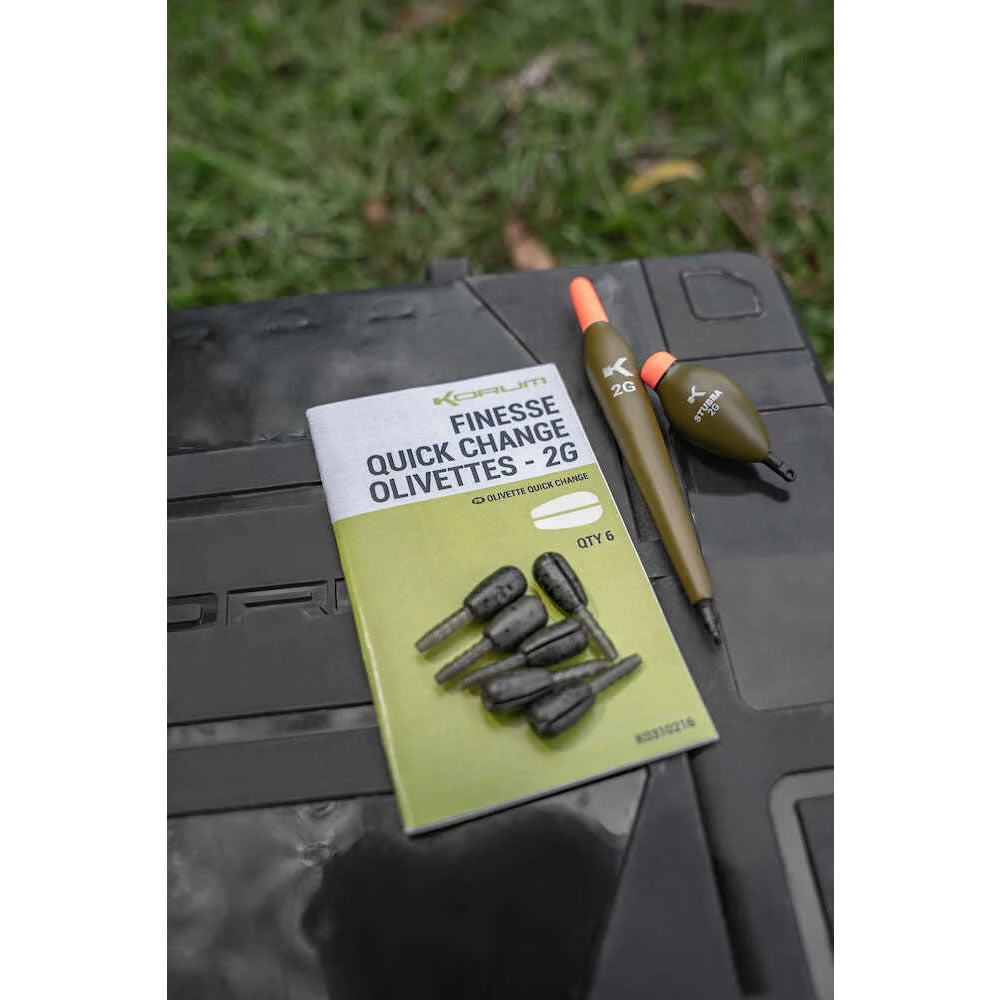 Plumbi cu Schimbare Rapida Korum Finesse Quick Change Olivettes, 2g, 6buc/pac