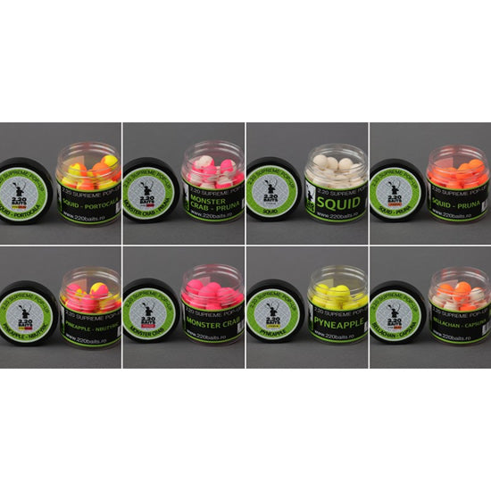 Pop Up 2.20 Baits Supreme, Alb, Squid, 16mm, 100ml