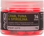 Pop Up AVID Pop-Ups, Crab Tuna &amp; Spirulina Pink, 14mm, 50g