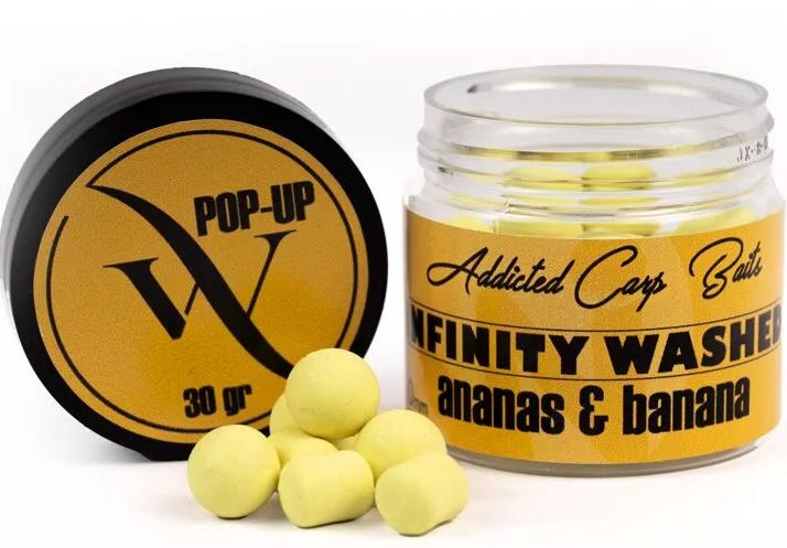 Pop Up Addicted Carp Baits Washed Infinity, Ananas Banana, 10mm