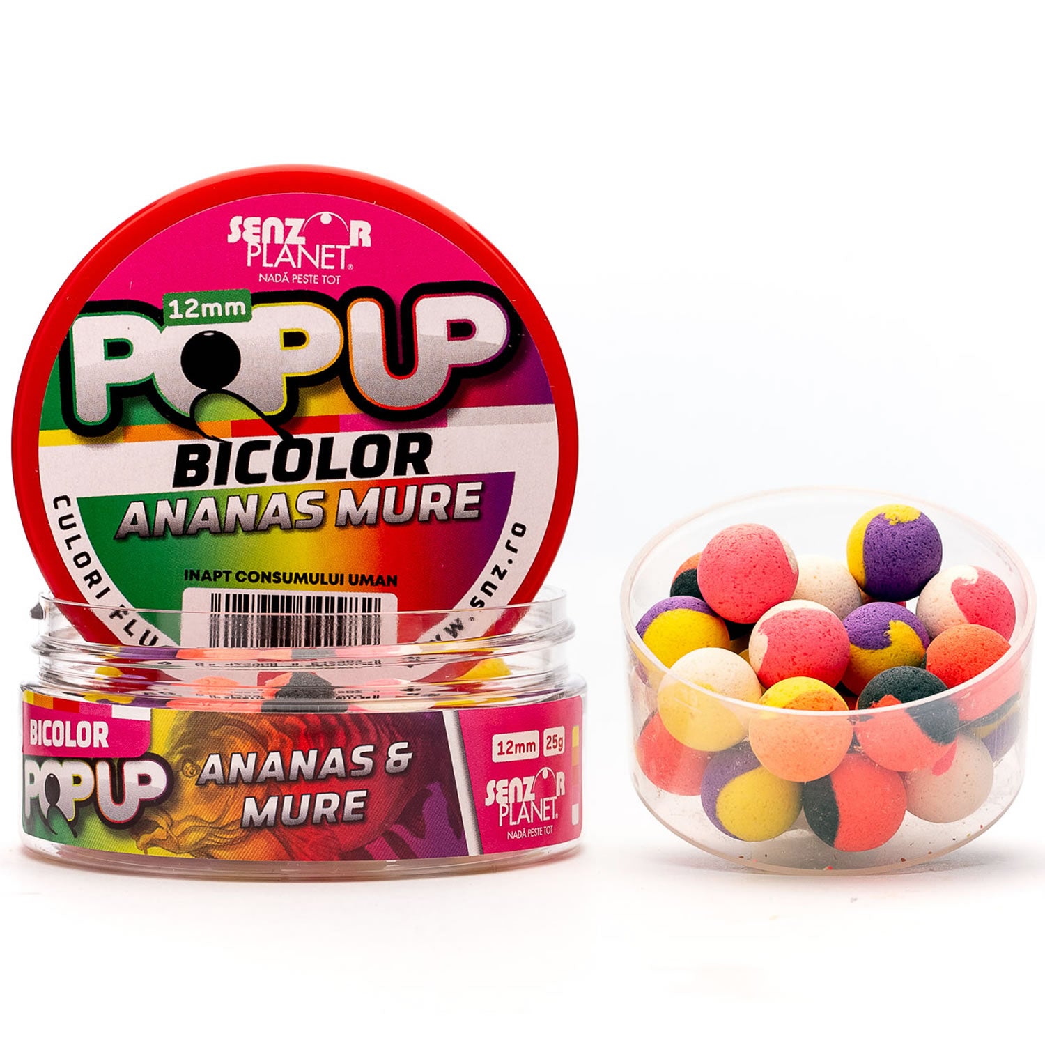 Pop Up Bicolor Senzor Planet Ananas &amp; Mure, 12mm, 25g