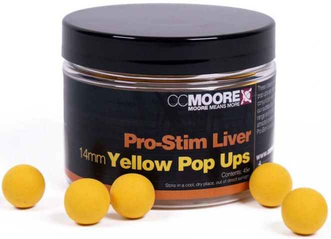 Pop Up CC Moore Pro-Stim, Liver, Yellow, 14mm, 45buc/cutie
