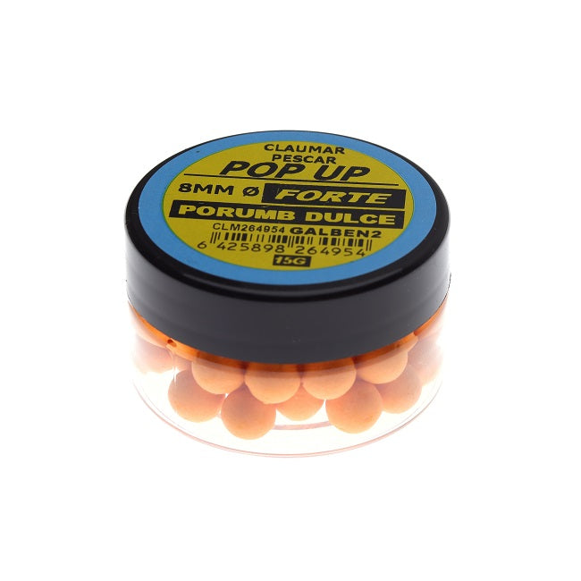 Pop Up Claumar Forte Porumb Dulce Portocaliu 15Gr 8mm
