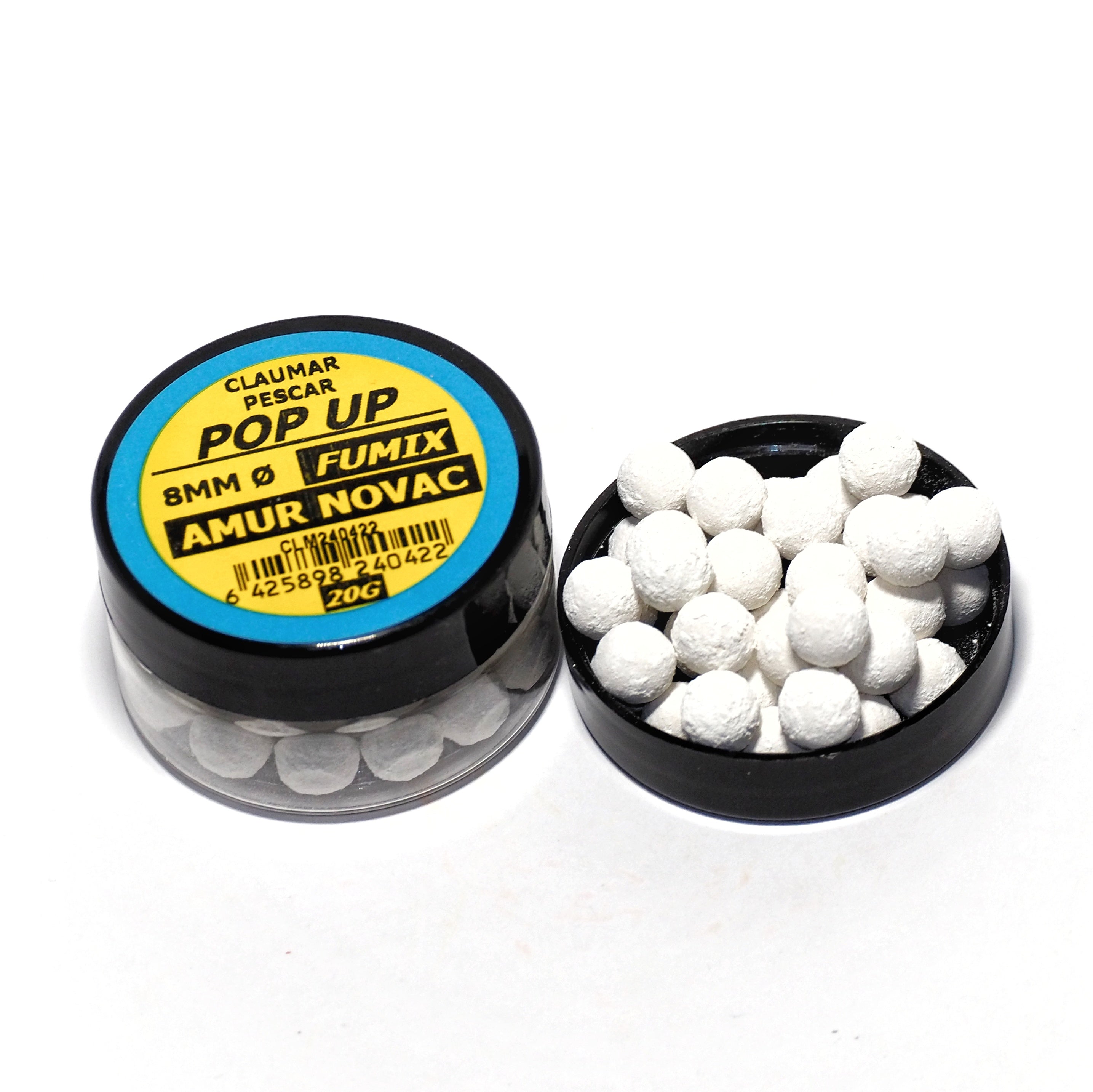 Pop Up Claumar Fumix 8mm 20g Amur Novac Alb