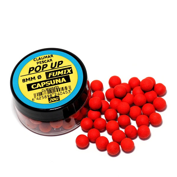 Pop Up Claumar Fumix 8mm 20g Capsuna Rosu