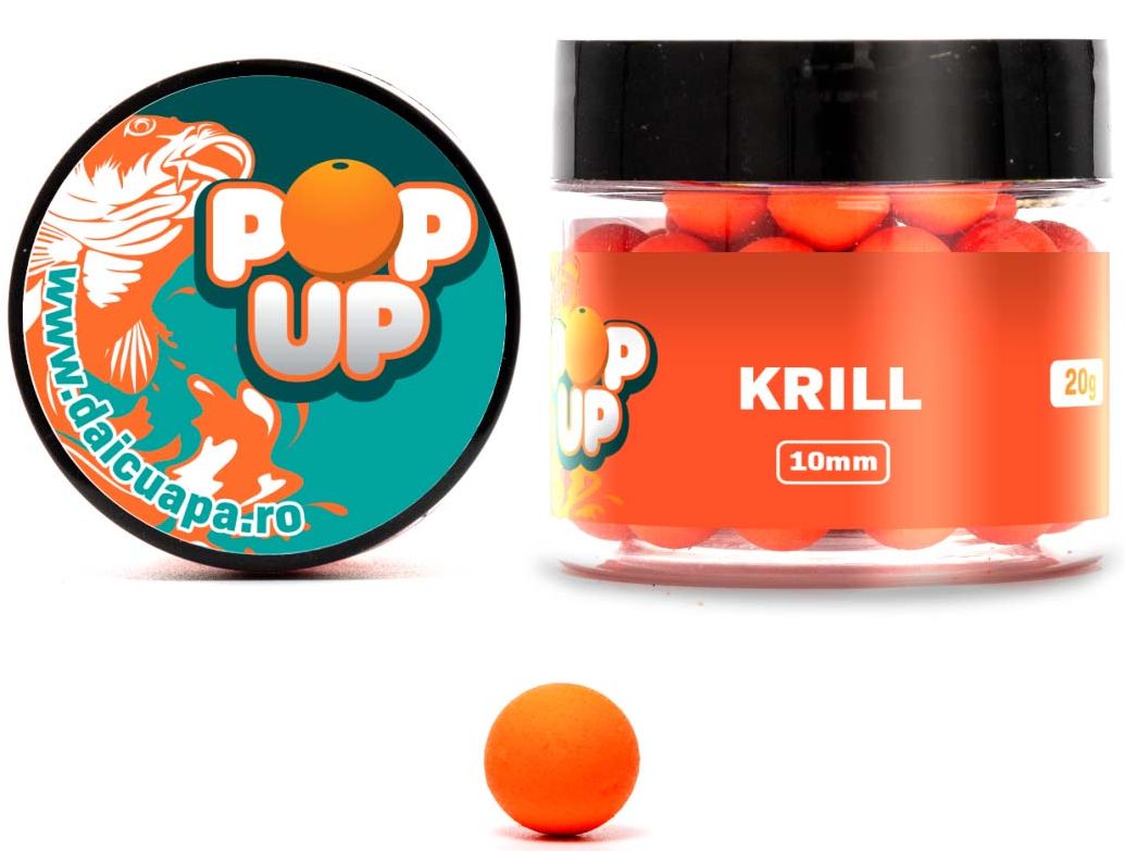 Pop Up Da-i Cu Apa, Rosu, Krill, 10mm, 20g