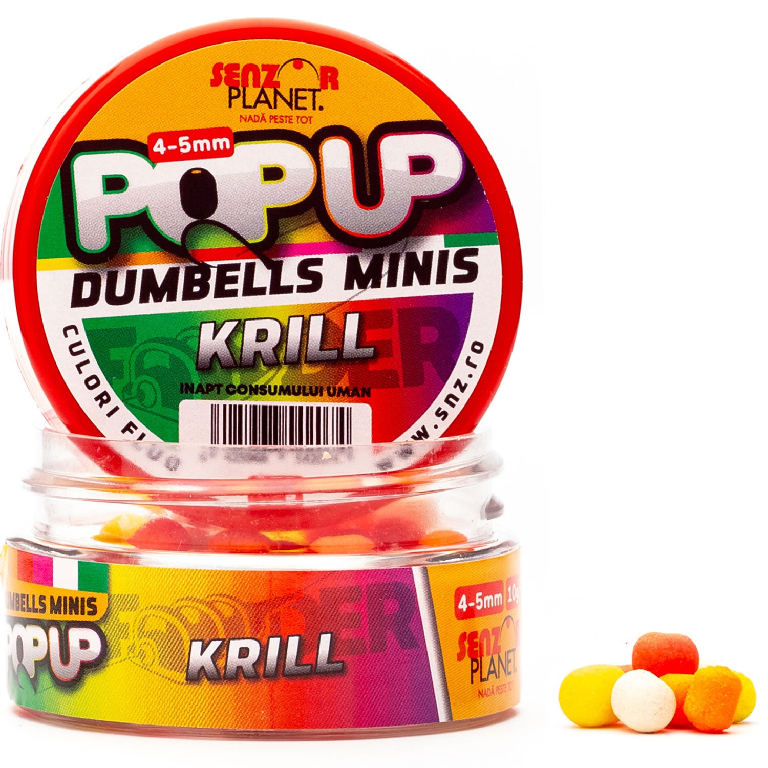 Pop Up Dumbell Senzor Planet Minis, Krill, 4-5mm, 10g