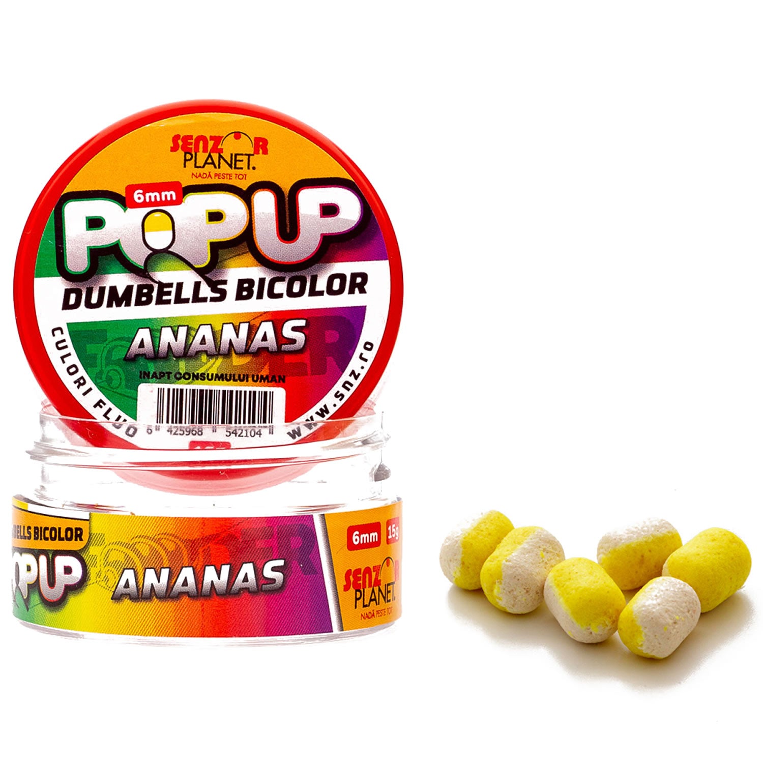 Pop Up Dumbells Bicolor Senzor Planet Ananas