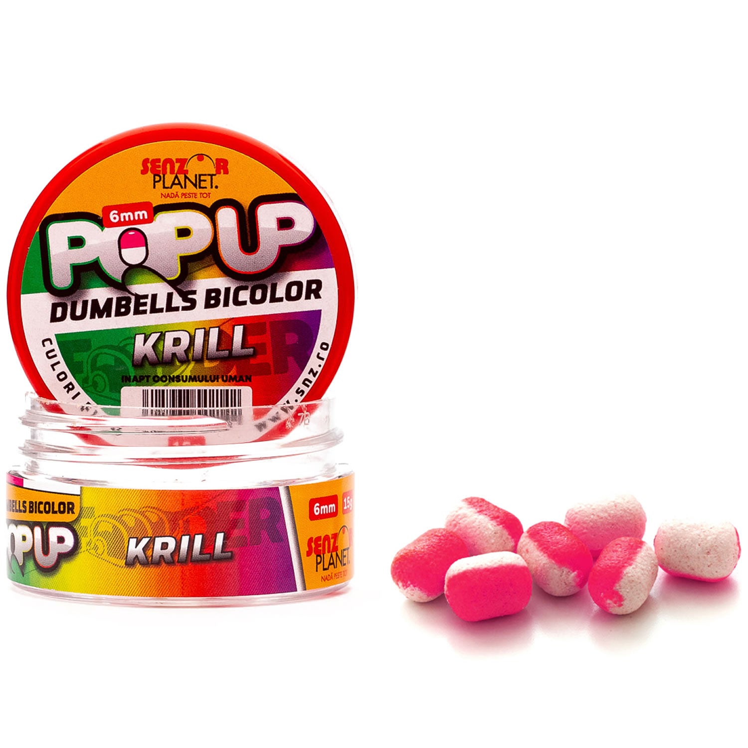 Pop Up Dumbells Bicolor Senzor Planet, Krill, 6mm, 15g