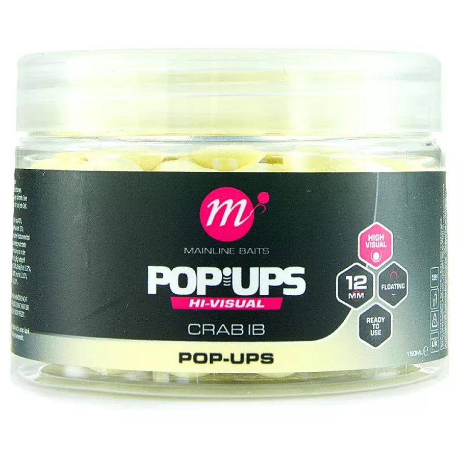 Pop Up MAINLINE Hi-Visual Baits Fluo Yellow Crab IB 250ml