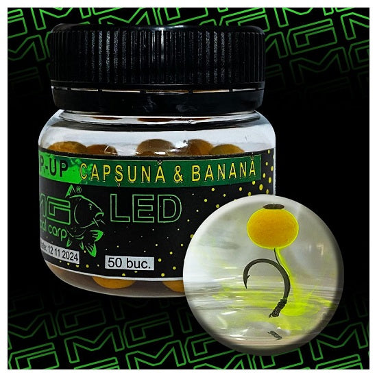 Pop-Up MG Special Carp LED Capsuna Banana 8mm