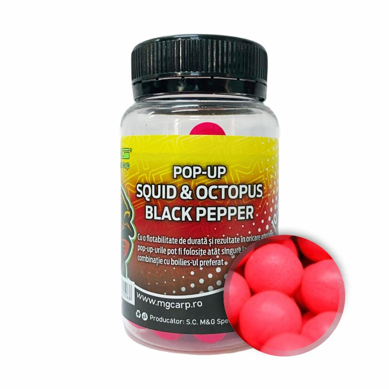 Pop-Up MG Special Carp Squid Octopus,Black Pepper (10-14mm) 25gr