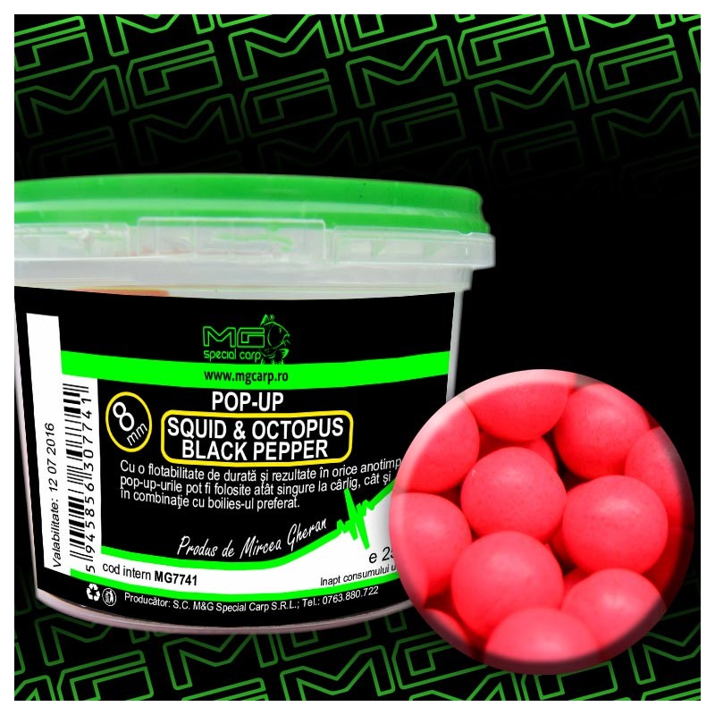 Pop-Up MG Squid Octopus,Black Pepper 8mm