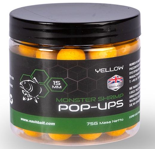 Pop Up Nash Monster Shrimp New Yellow 75g