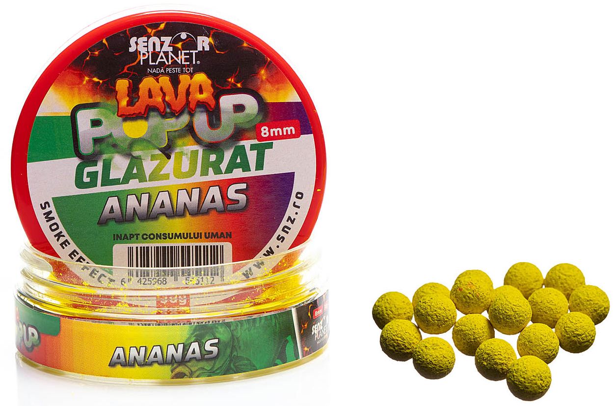 Pop Up SENZOR Lava Glazurat, Ananas, 8mm, 30g