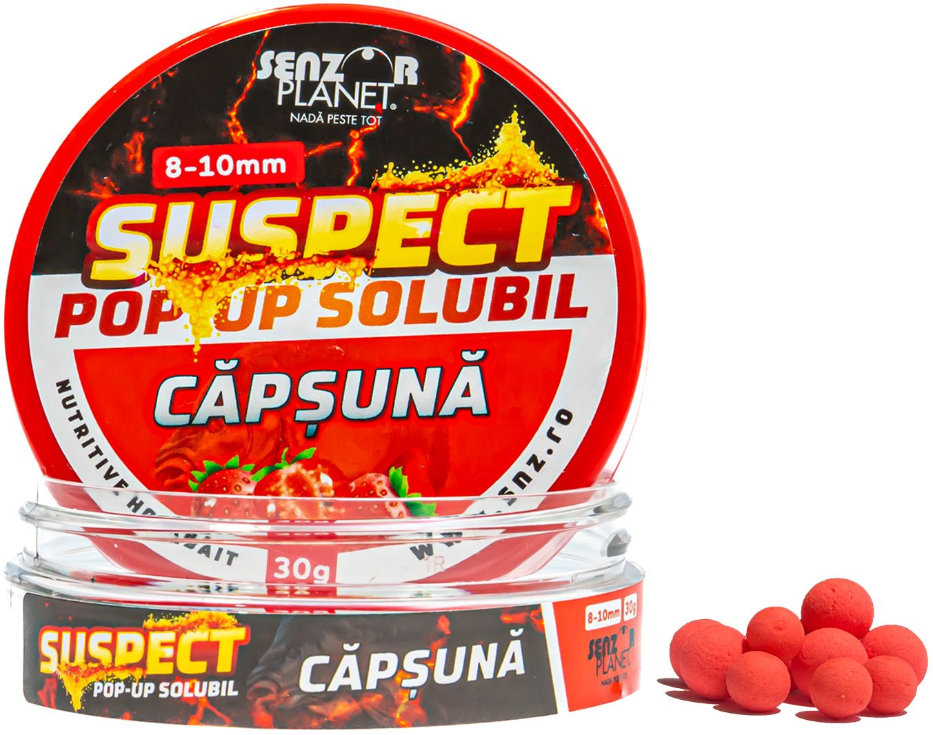 Pop Up SENZOR Suspect Solubil, Capsuna, 8-10mm, 30g