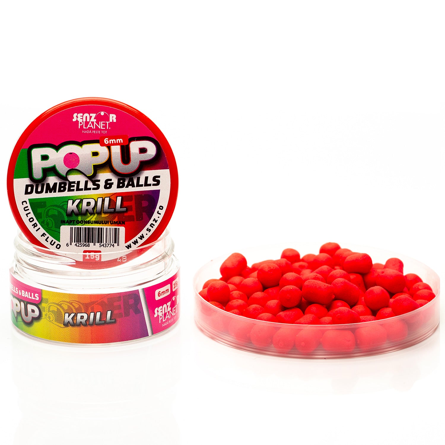 Pop Up Senzor Dumbells &amp; Balls Krill, 6mm, 15g