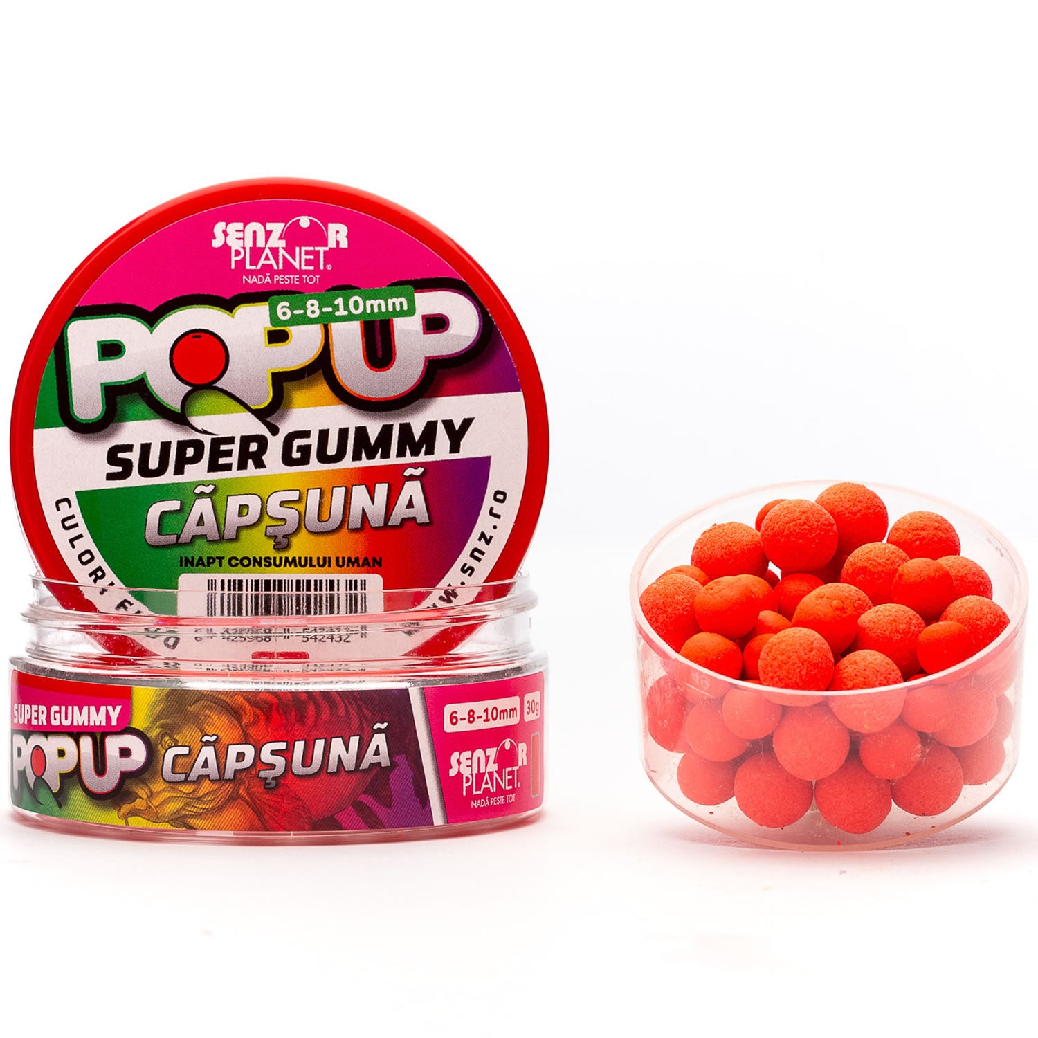 Pop Up Senzor Planet, Capsuna, 6-8-10mm, 30g